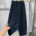 Waist Casual Pants for Women Loose Slimming Nine-Point Scissors Pants Harem Dad Pants Trendy