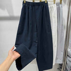 Waist Casual Pants for Women Loose Slimming Nine-Point Scissors Pants Harem Dad Pants Trendy