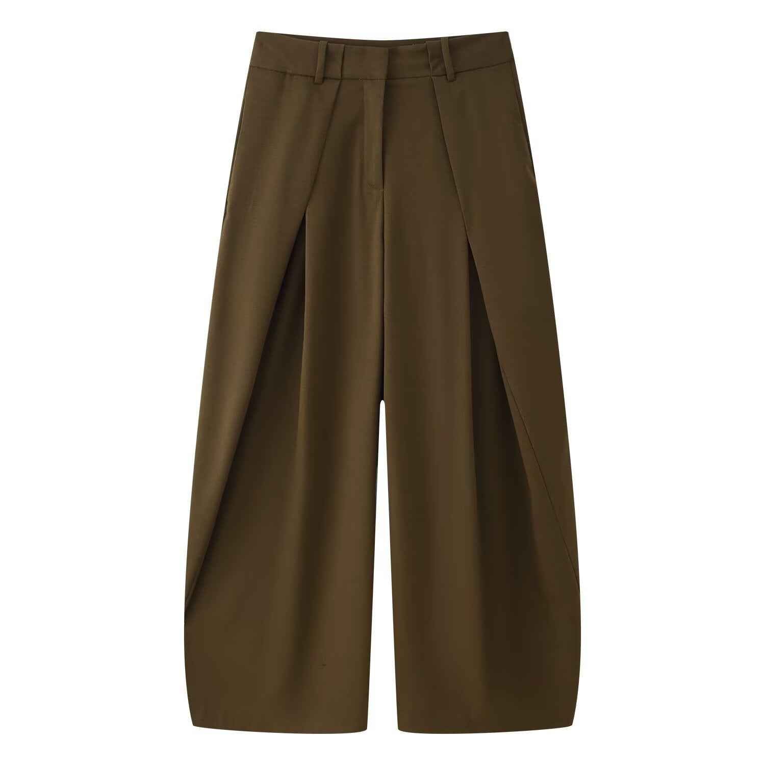 Street loose pleated pants women's clothing