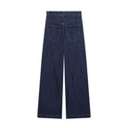 High waisted wide leg jeans