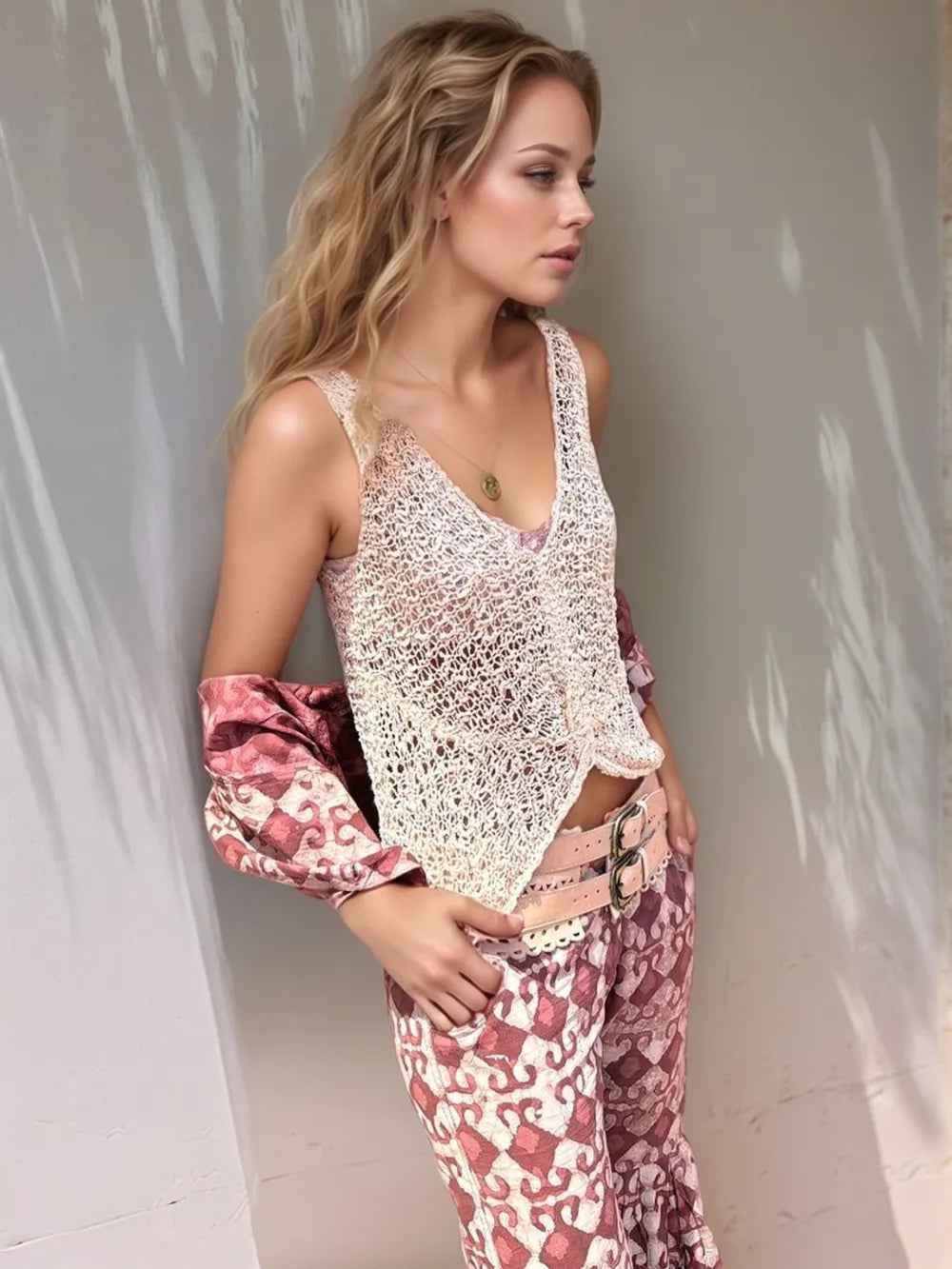Crochet V-Neck Tank
