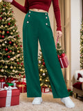 High waisted loose straight leg hanging wide leg suit pants