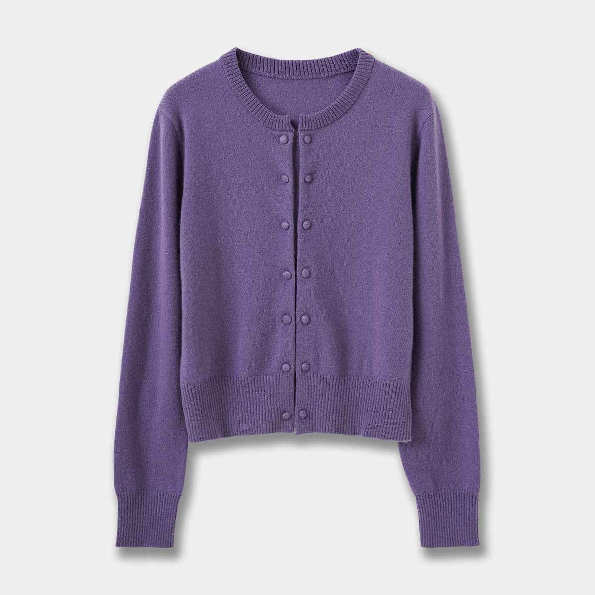 Knit Cardigan Long Sleeve Solid Color Lightweight Woolen Sweater Fashionable Casual Knitwear