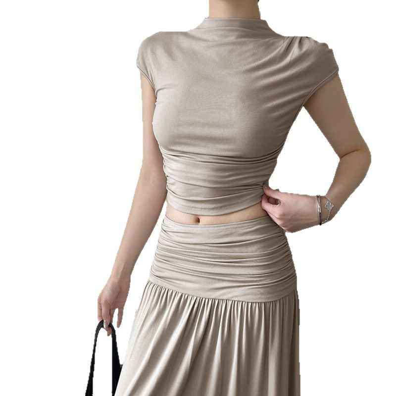 Slimming and slimming knit pure desire style design dress set
