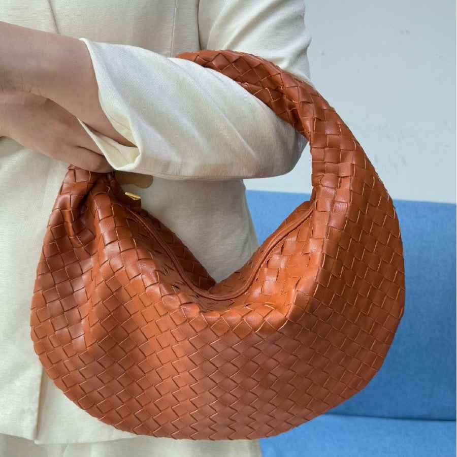 Large size women's woven bag large capacity hand-held armpit bag women's bag