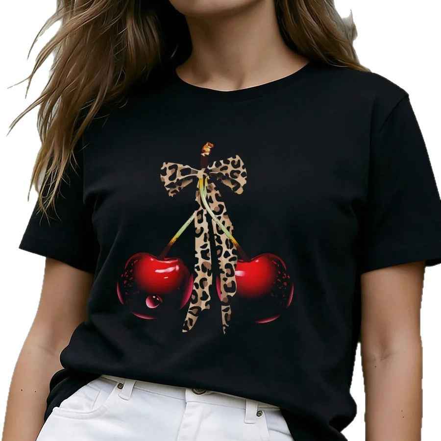 Cherry Bow Printed T-shirt