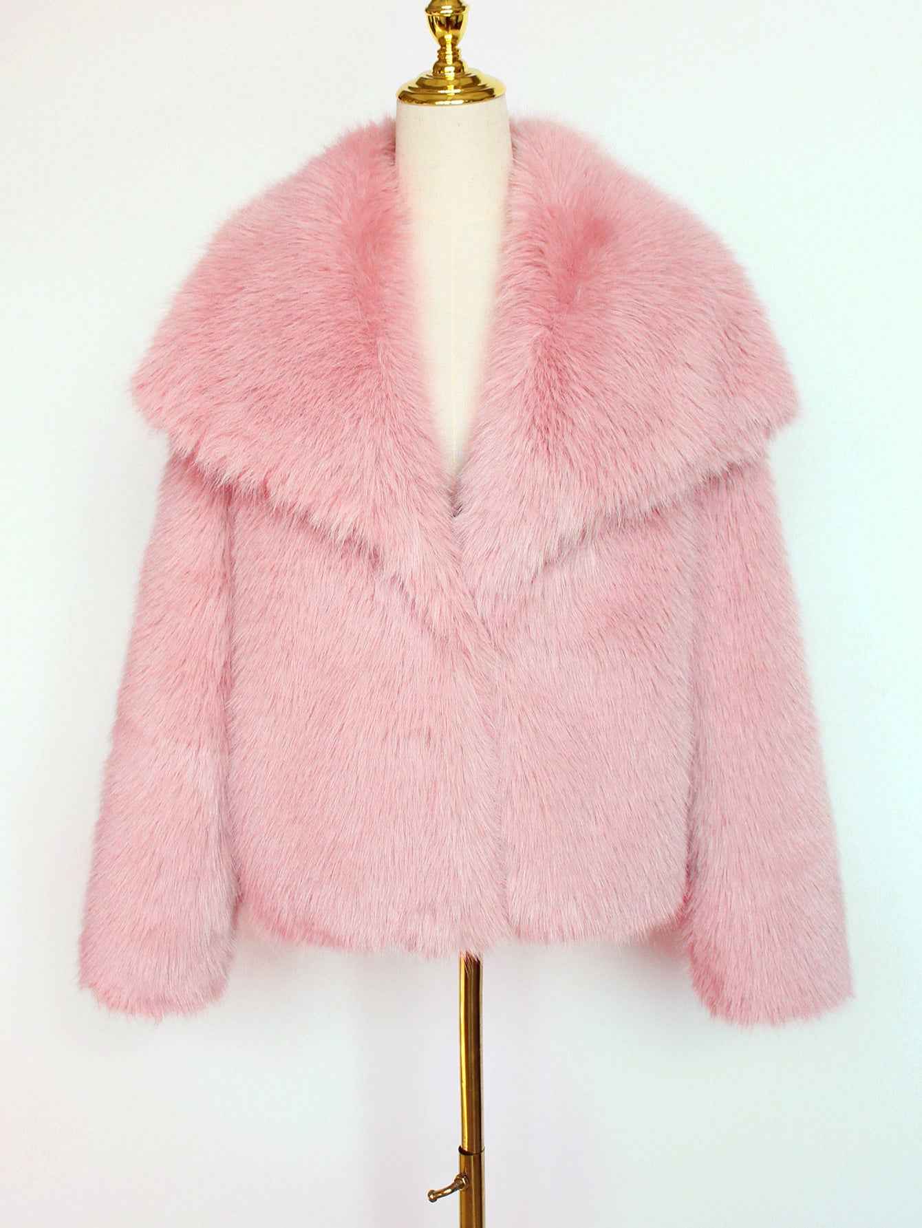 Imitation fur coat top women's short woolen coat made of synthetic fur