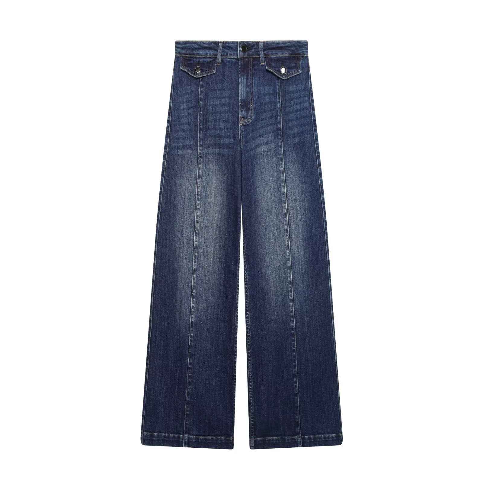 High waisted wide leg jeans