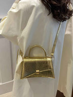 Solid Color PU Leather Handbag