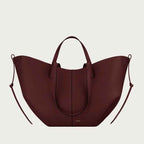 Leather bucket bag handbag tote bag