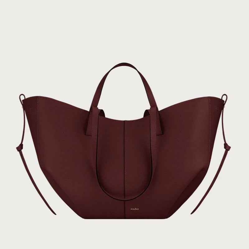 Leather bucket bag handbag tote bag