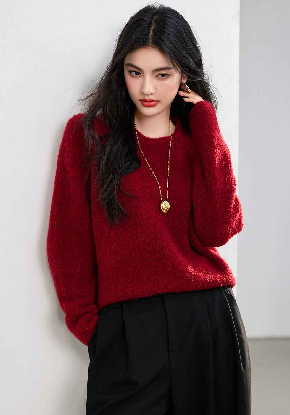 Knitwear in Red for Christmas and New Year High Quality