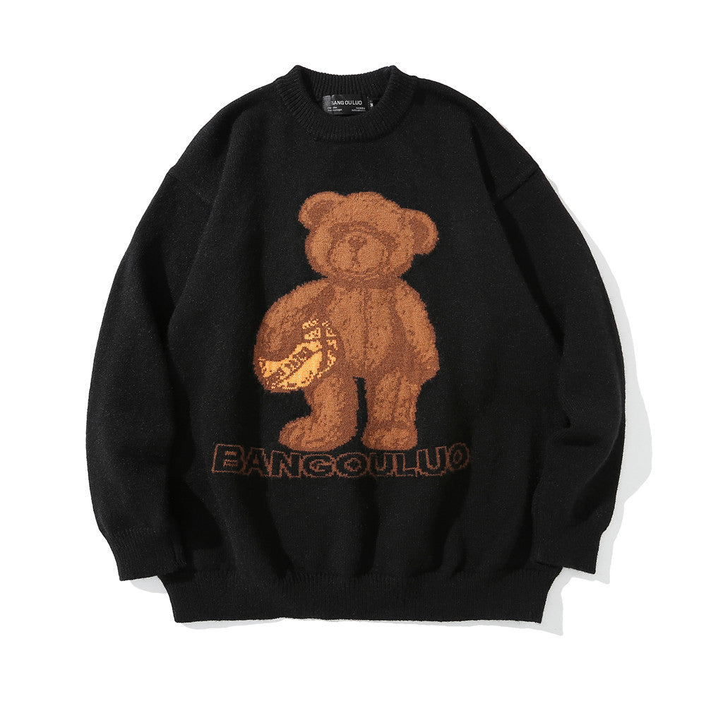 Little Bear Jacquard Knitted Shirt