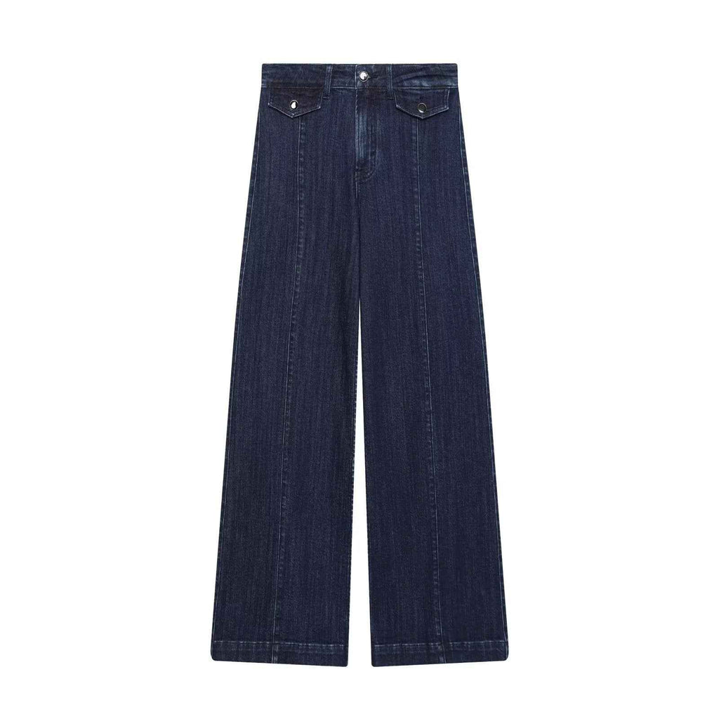 High waisted wide leg jeans