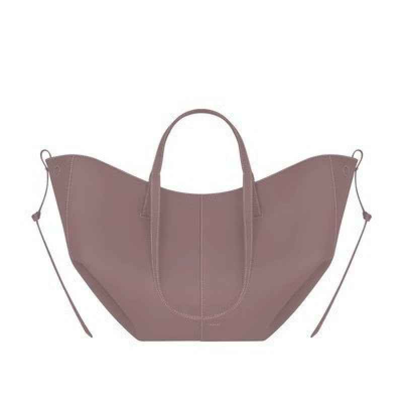 Leather bucket bag handbag tote bag