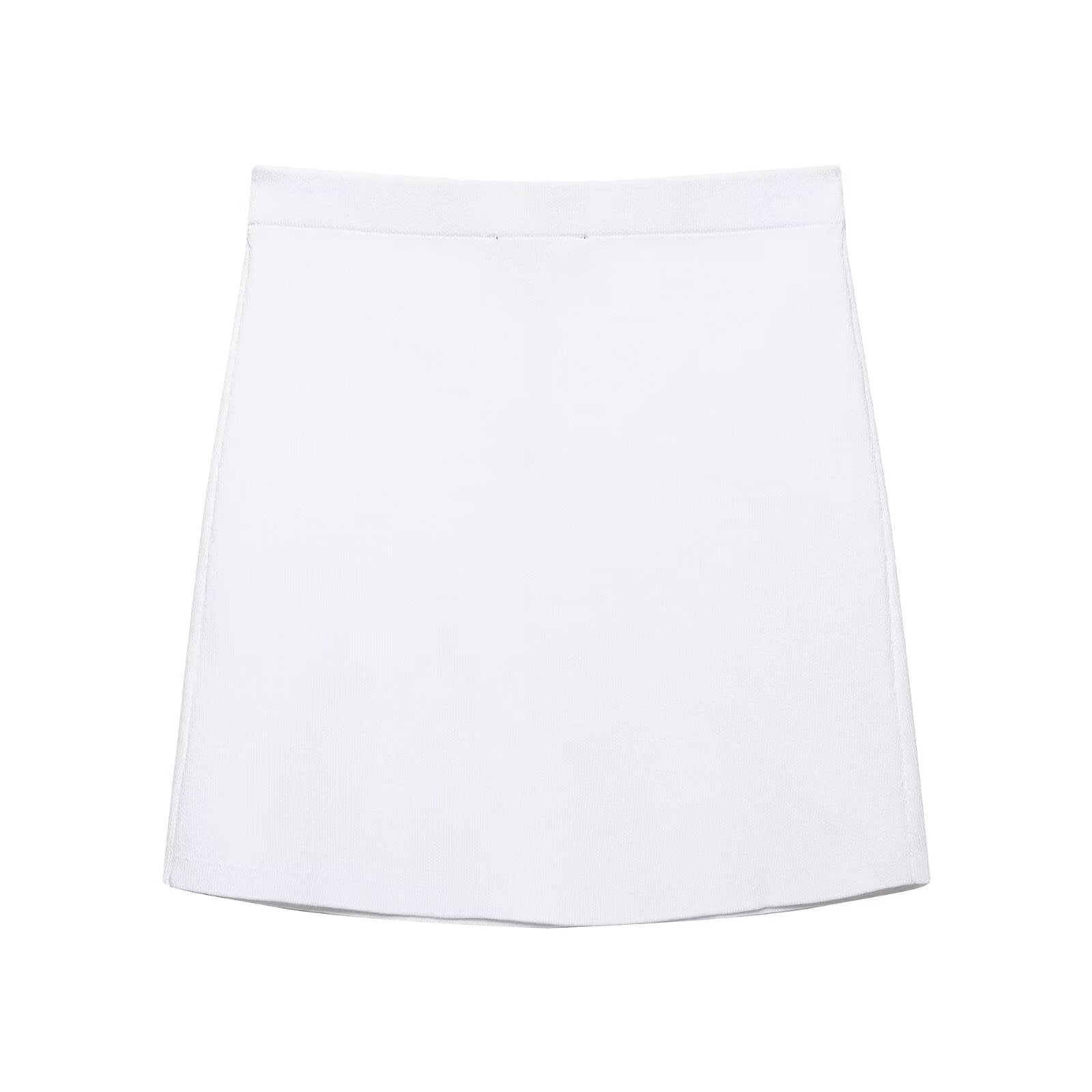 Knitted jacket with pleated hem and half skirt set