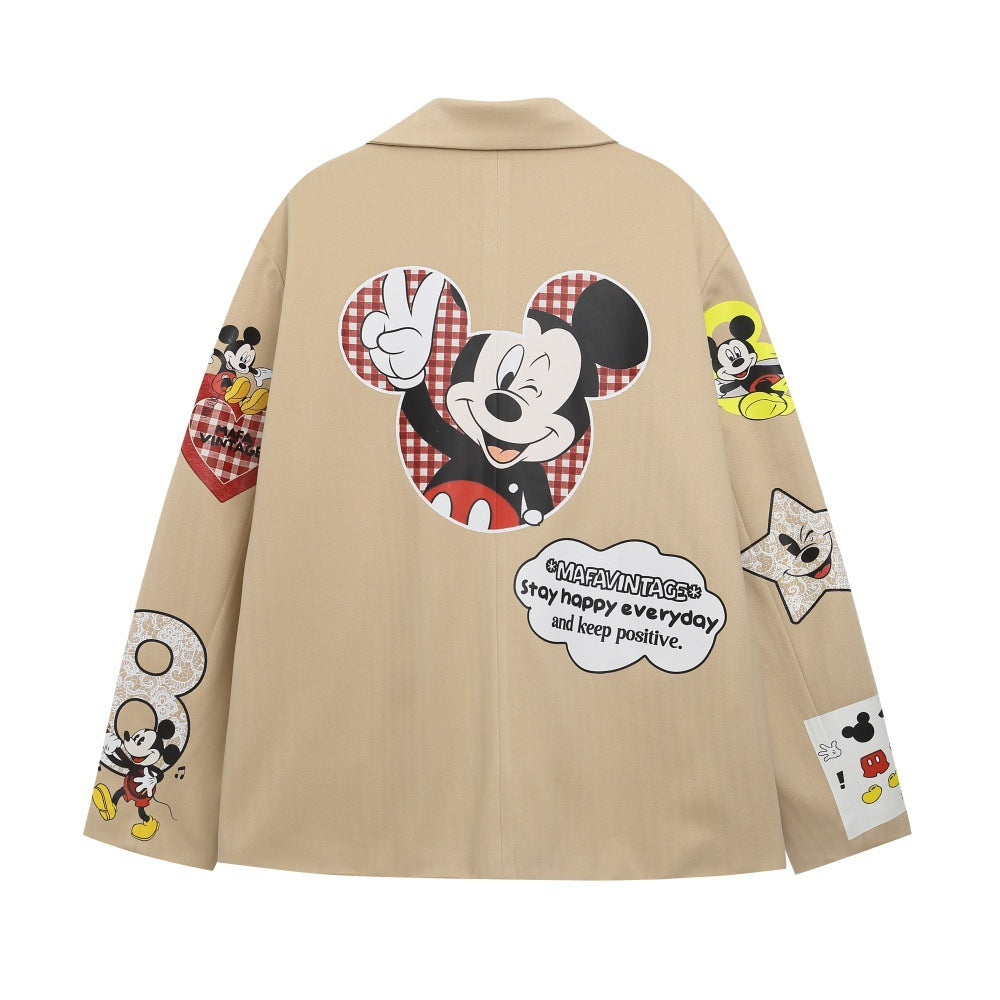 Cartoon Mickey Mouse printed jacket
