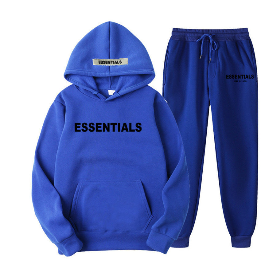 FEAROFGODESSENTIALS Couple Set Hoodies for Men and Women Double Line High Street Fashion Two-Piece Set