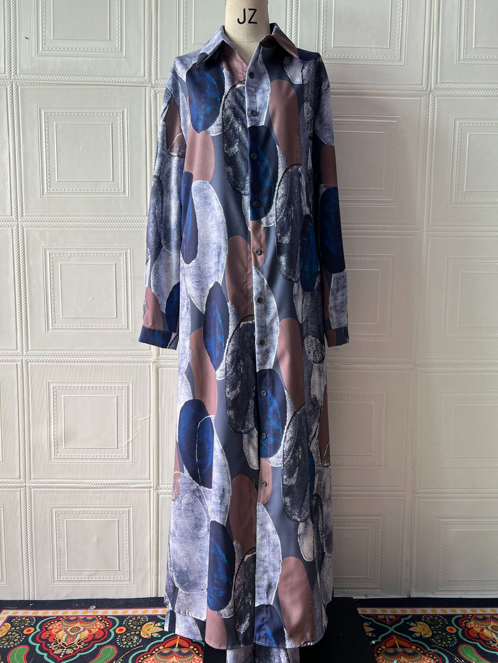 Elegant and sexy printed top+wide leg pants two-piece set