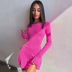Chic Long Sleeve Bodycon Mini Dress