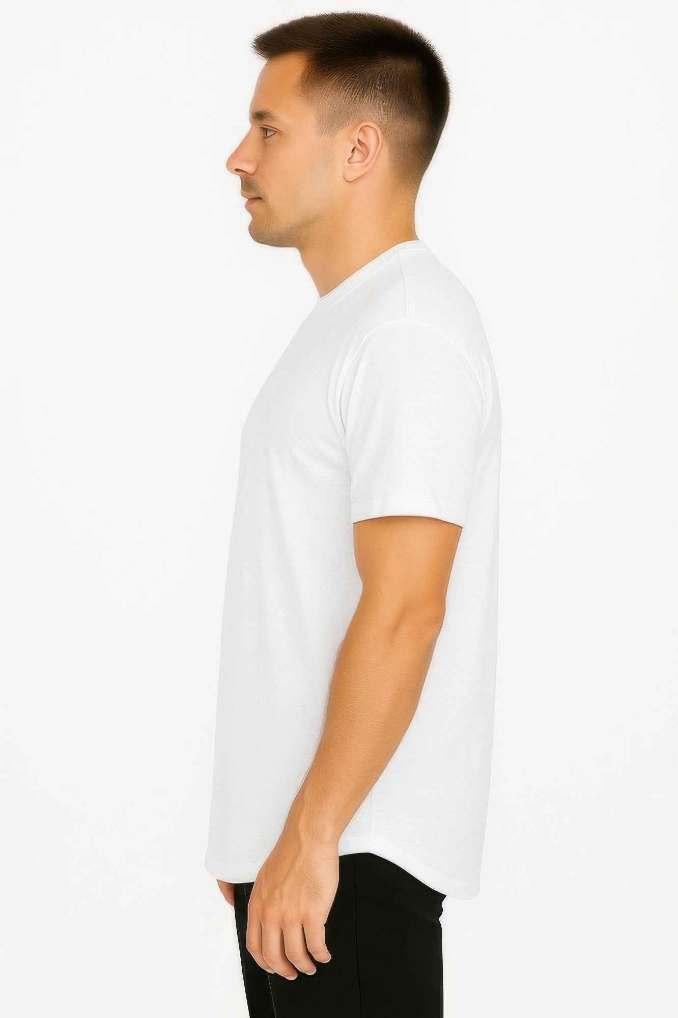 Curved Athletic Sports T-shirt