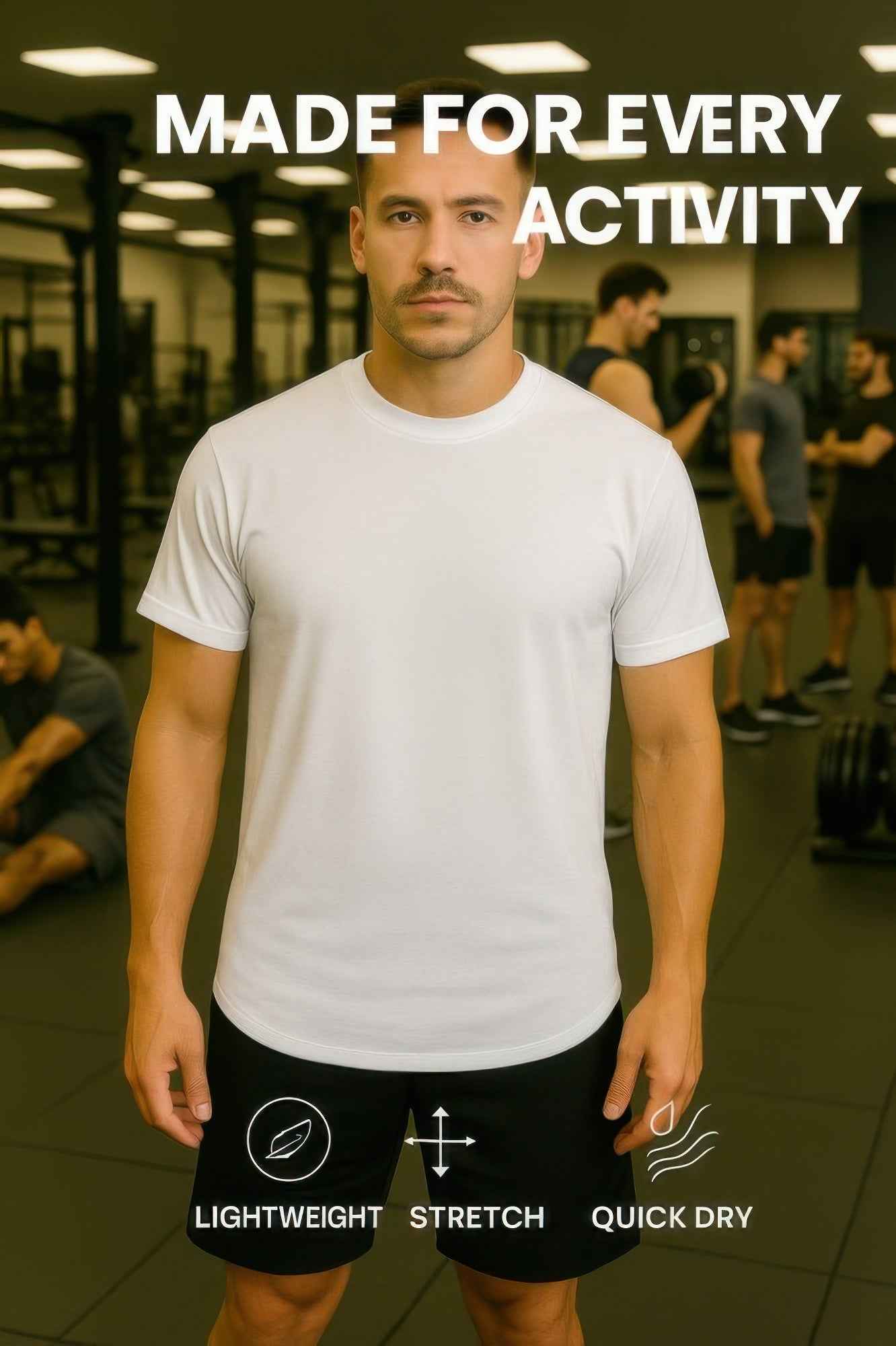 Curved Athletic Sports T-shirt