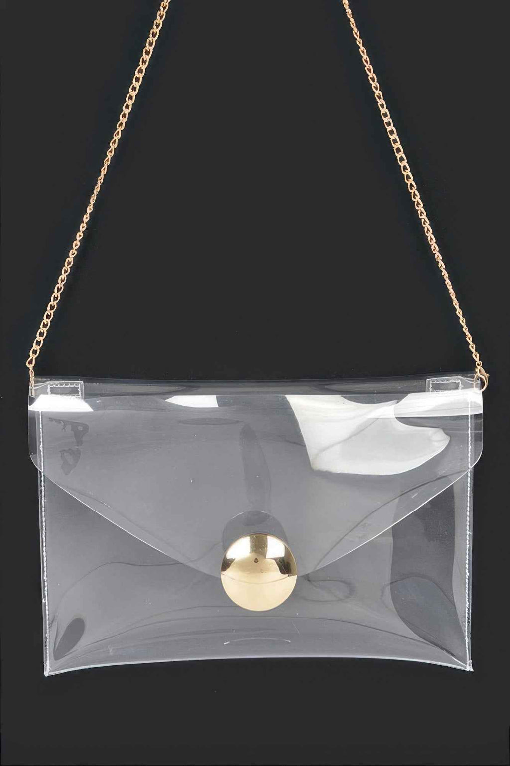 Transparent Metal Buckle Clutch