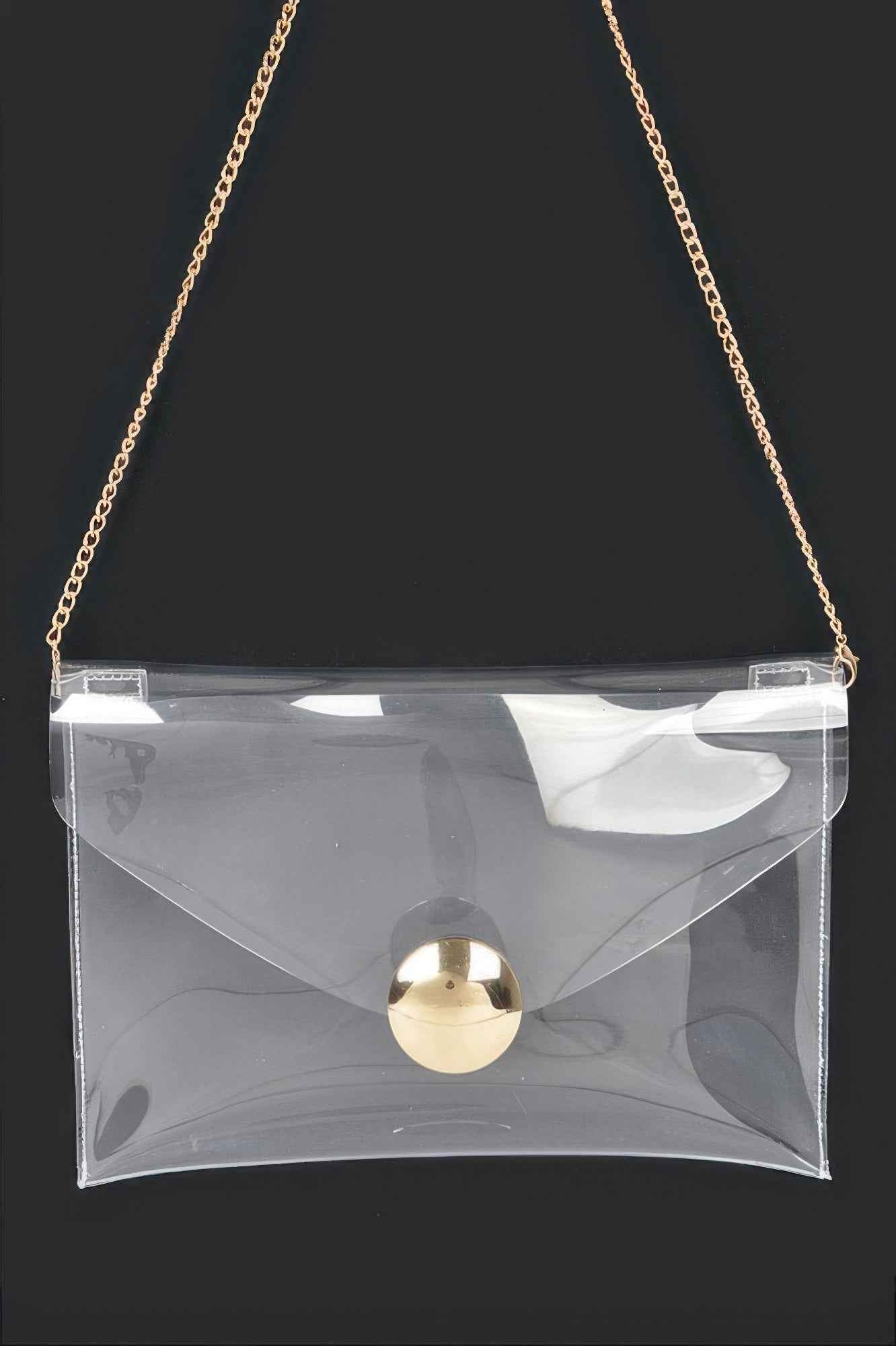 Transparent Metal Buckle Clutch