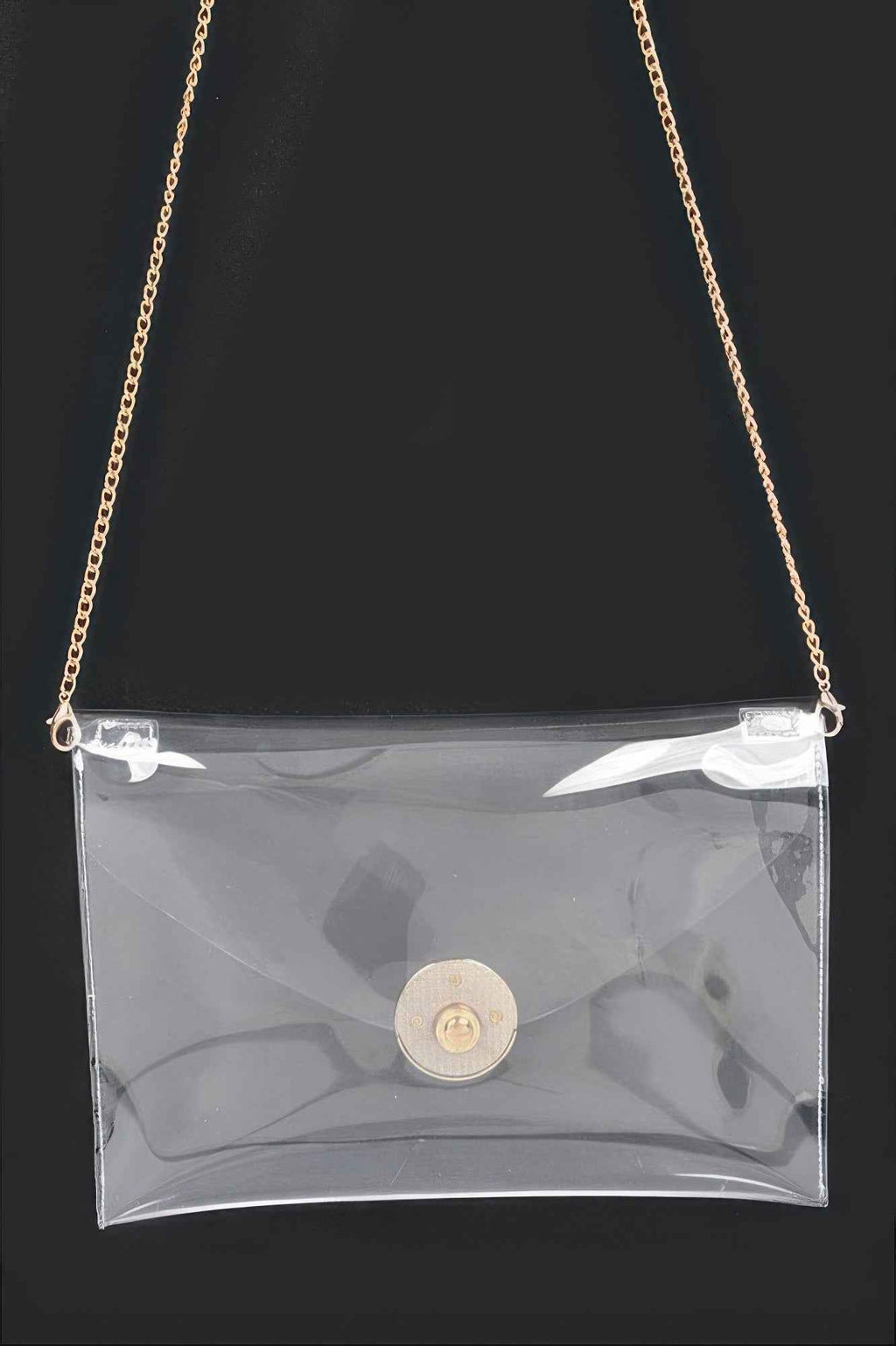 Transparent Metal Buckle Clutch