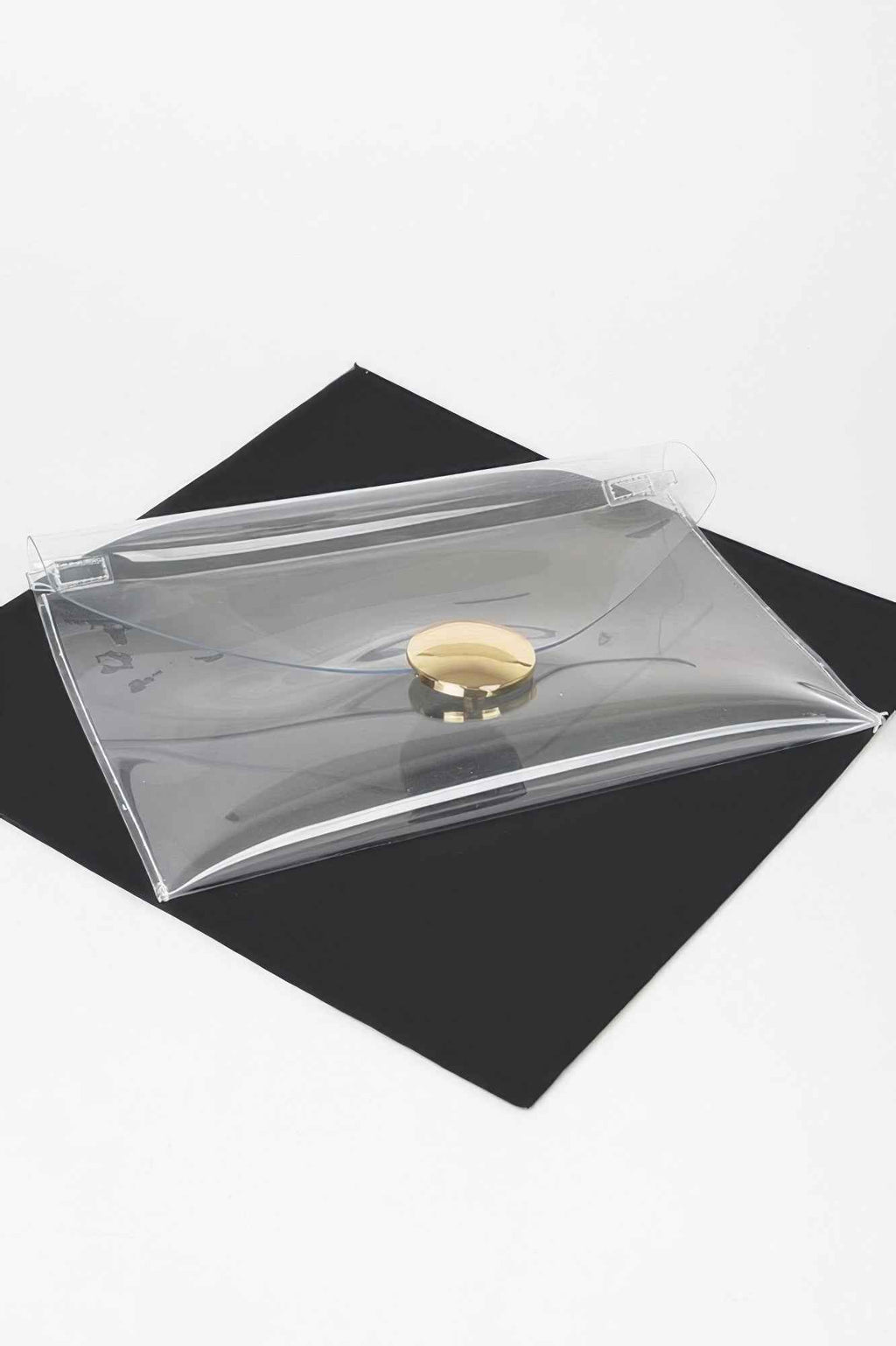 Transparent Metal Buckle Clutch