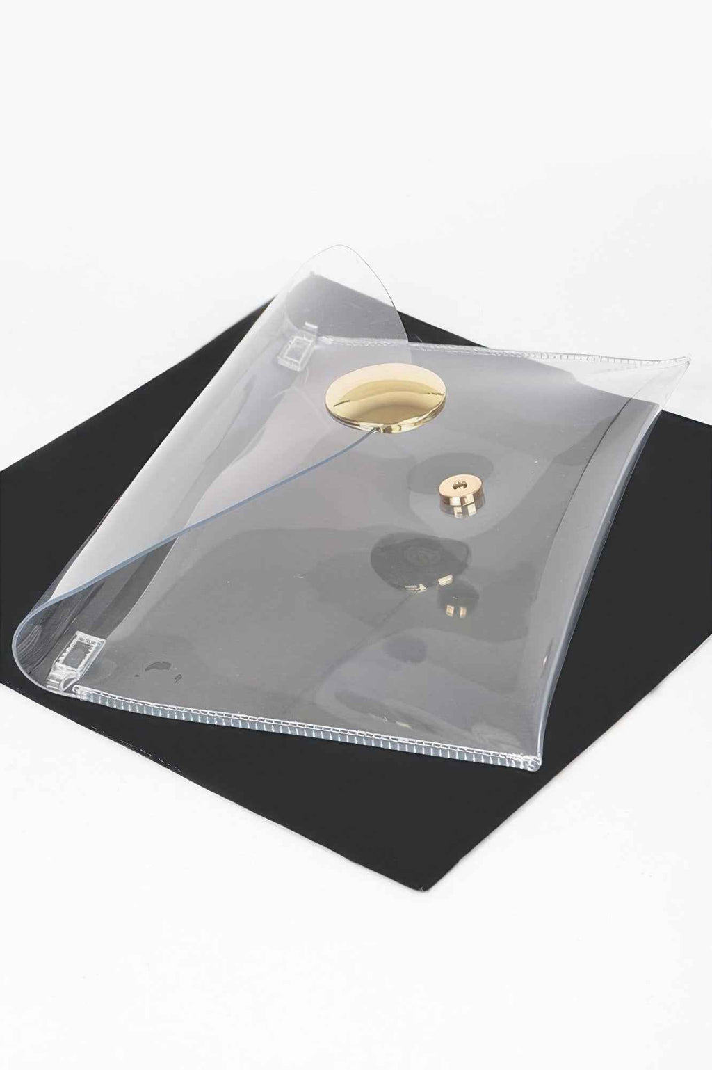 Transparent Metal Buckle Clutch