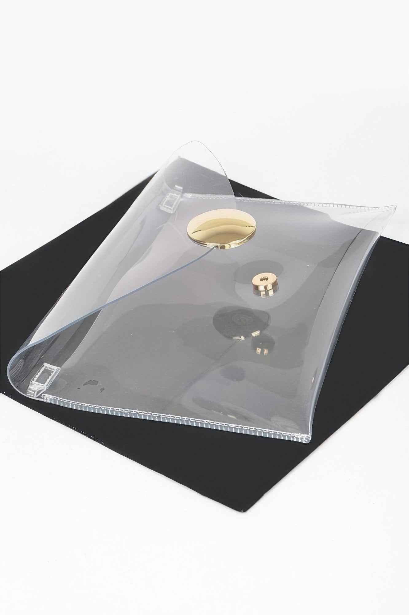 Transparent Metal Buckle Clutch