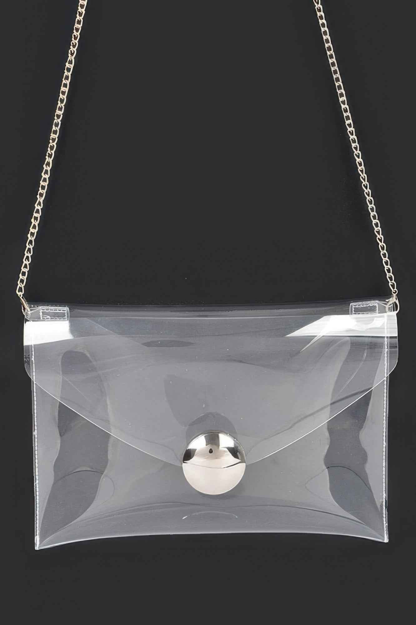 Transparent Metal Buckle Clutch