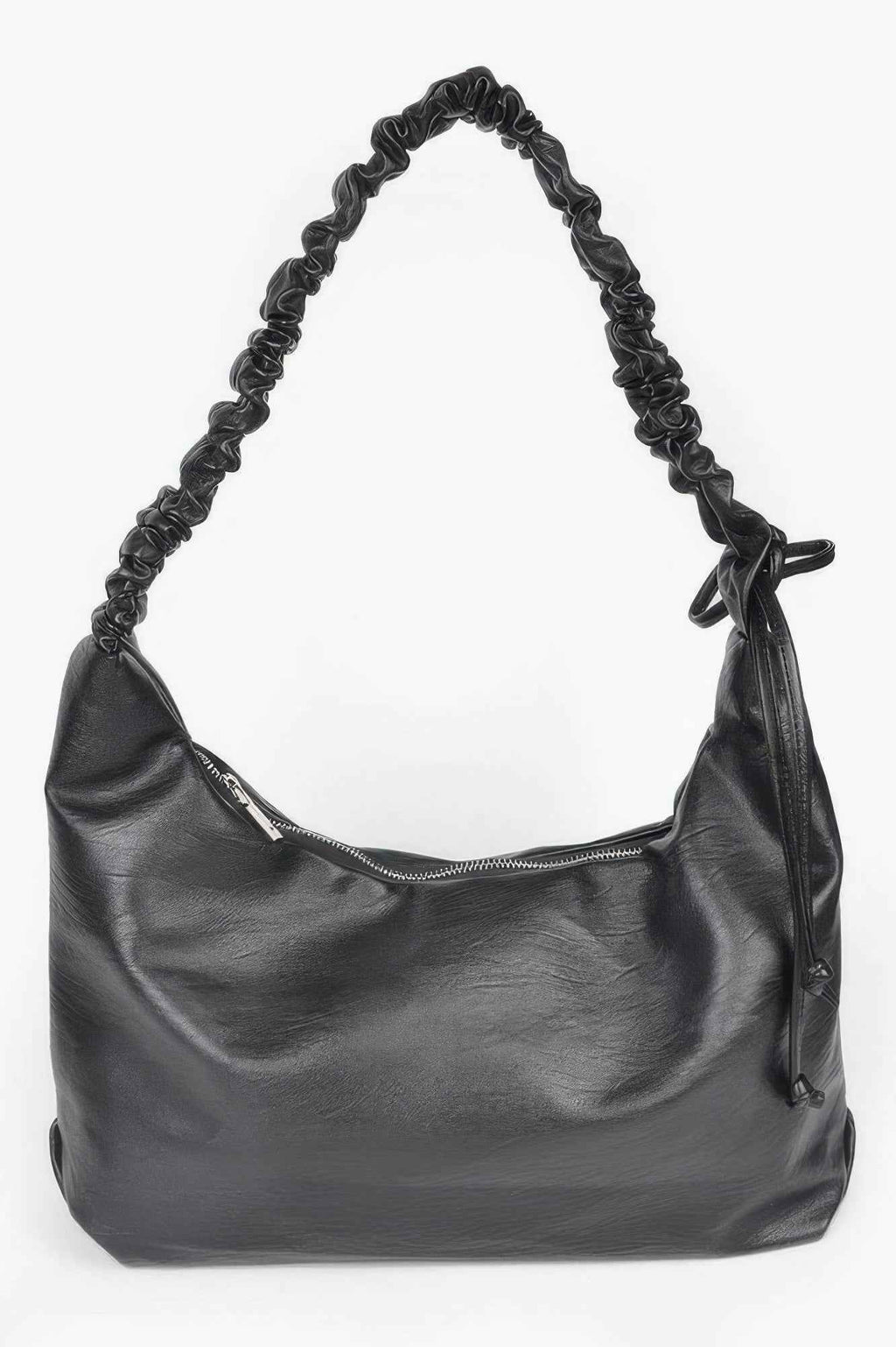 Faux Leather Hobo Bag