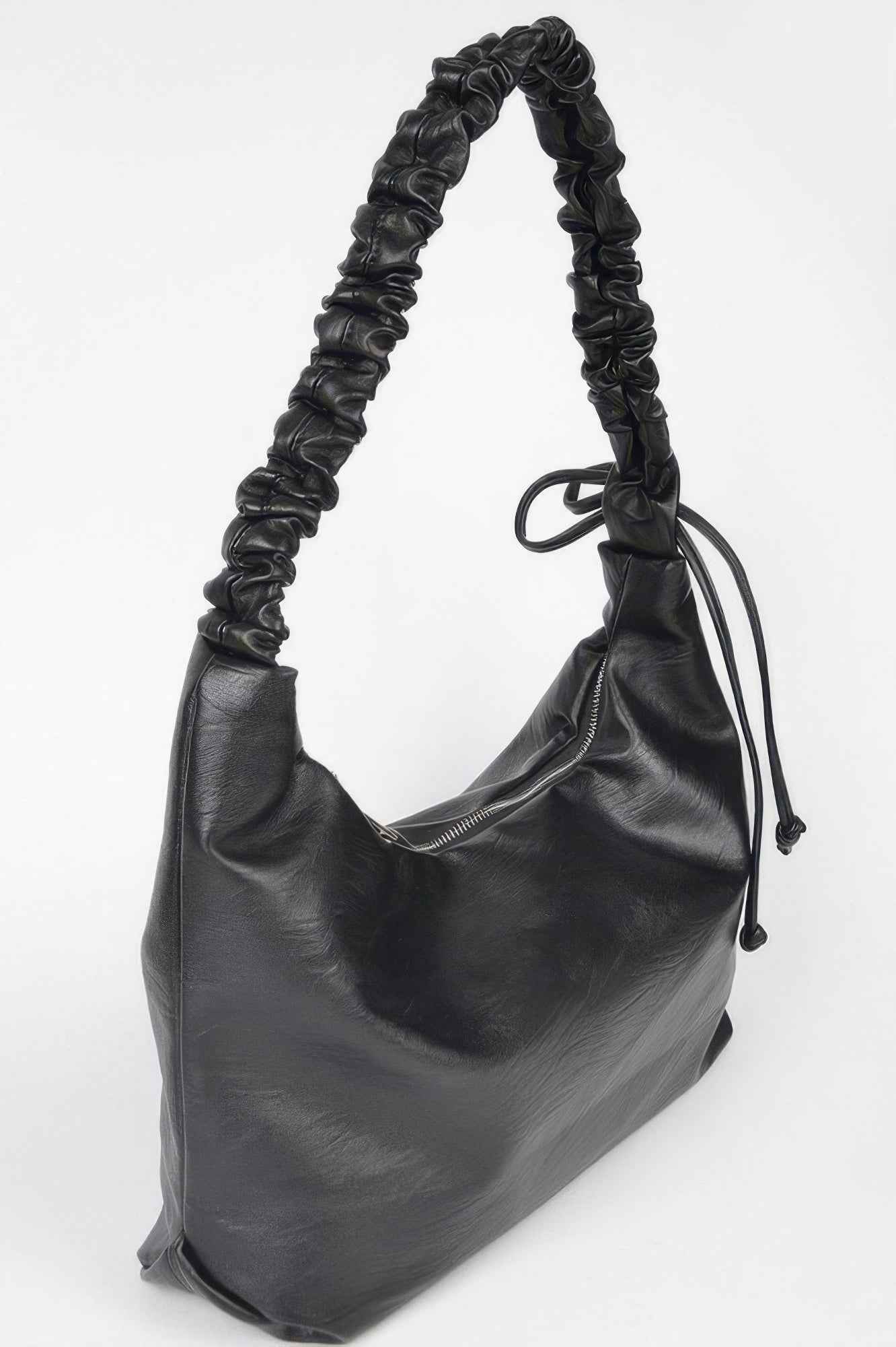 Faux Leather Hobo Bag