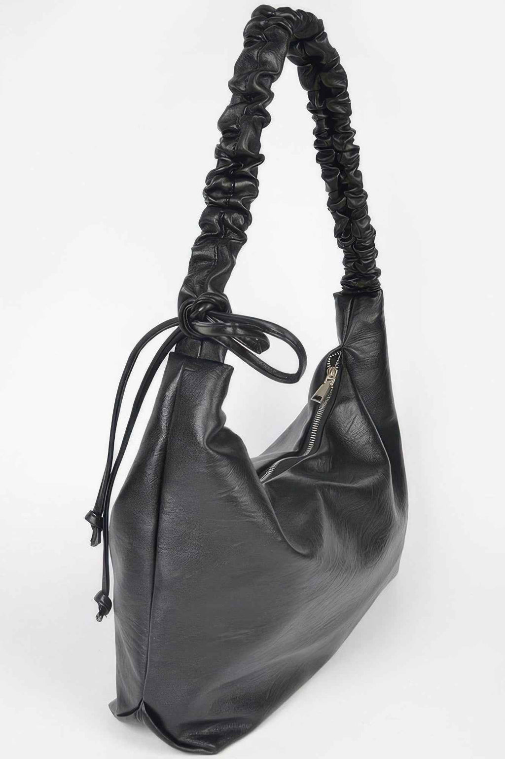 Faux Leather Hobo Bag