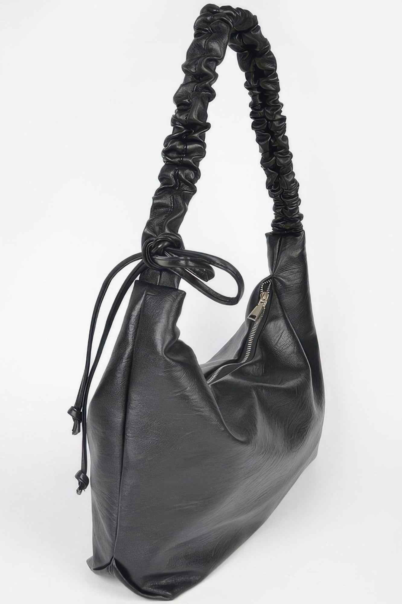 Faux Leather Hobo Bag