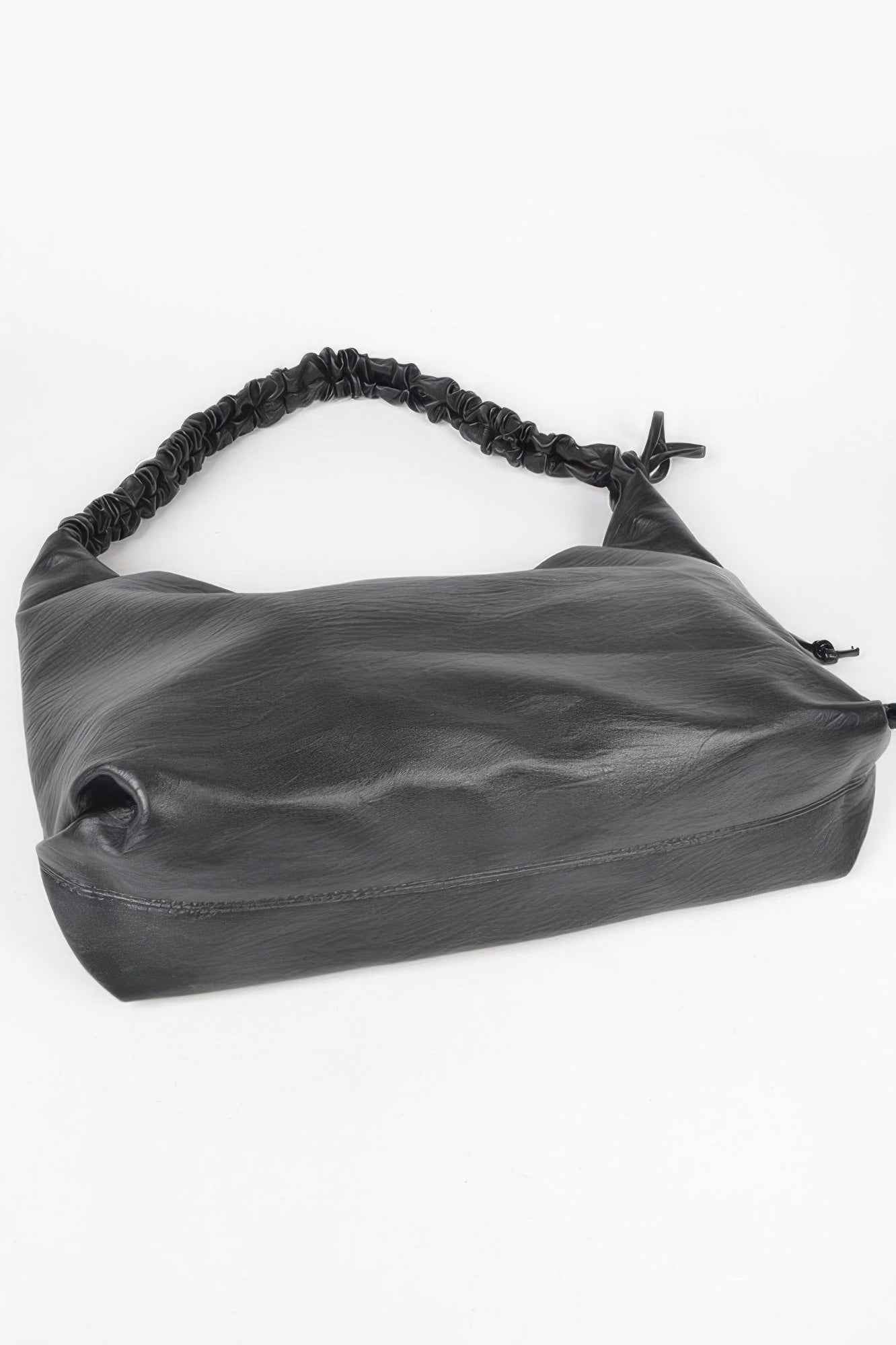 Faux Leather Hobo Bag