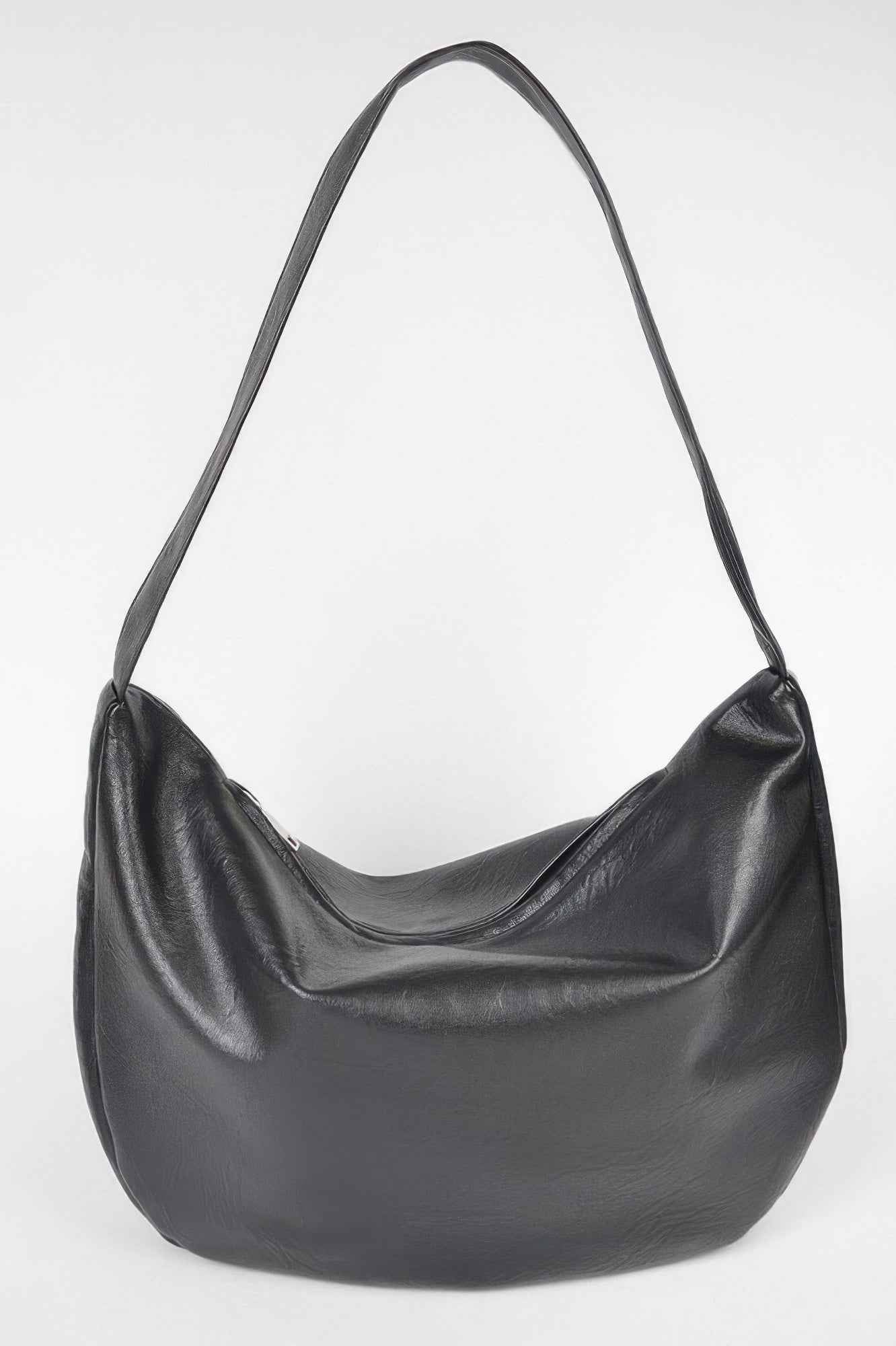 Faux Leather Hobo Bag