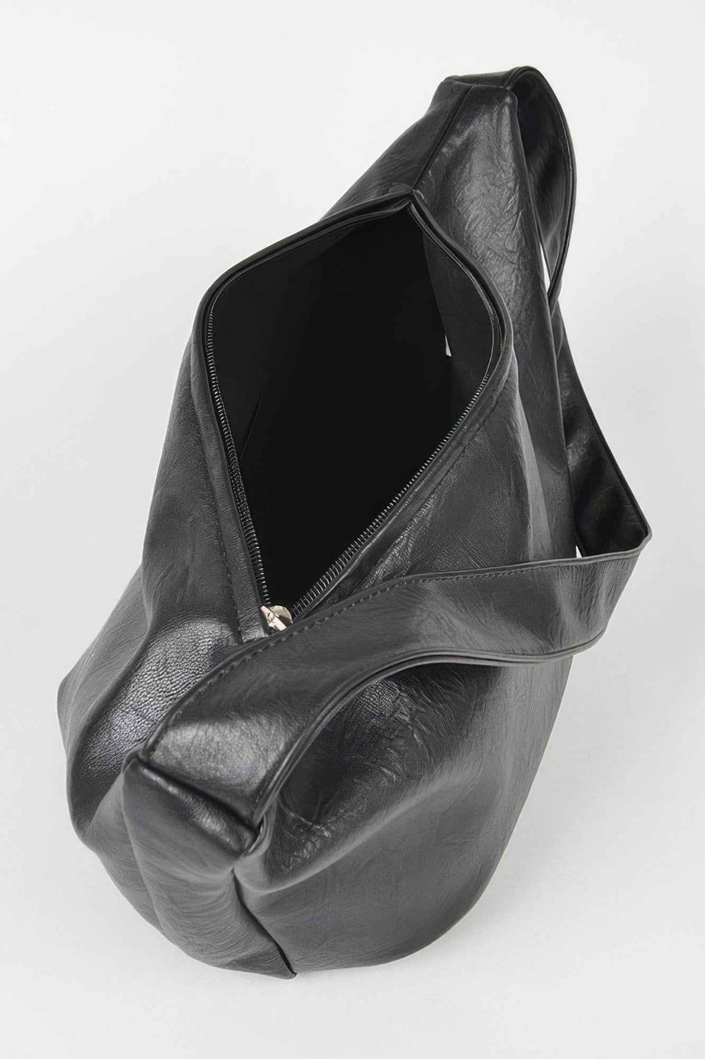 Faux Leather Hobo Bag