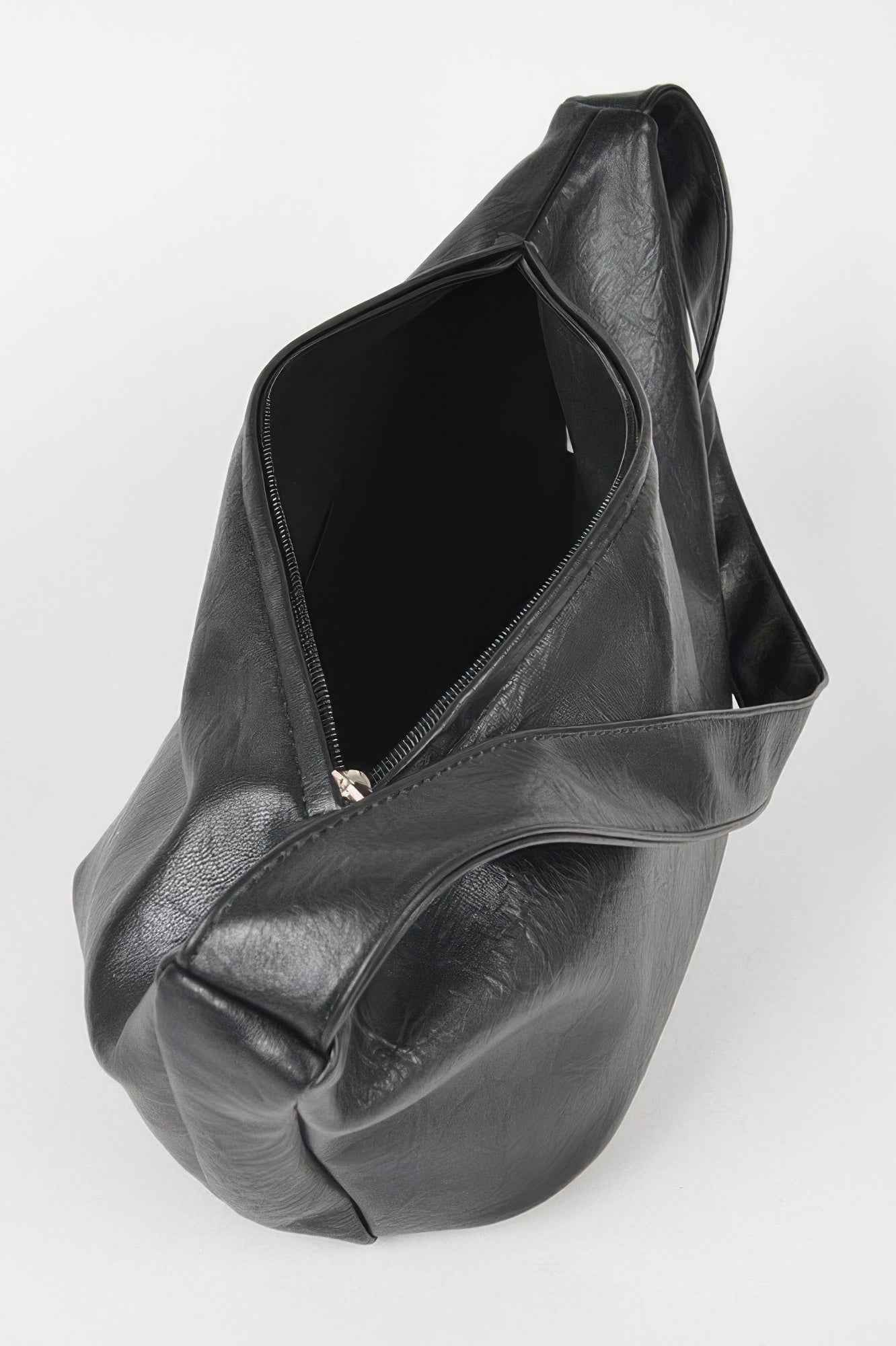 Faux Leather Hobo Bag