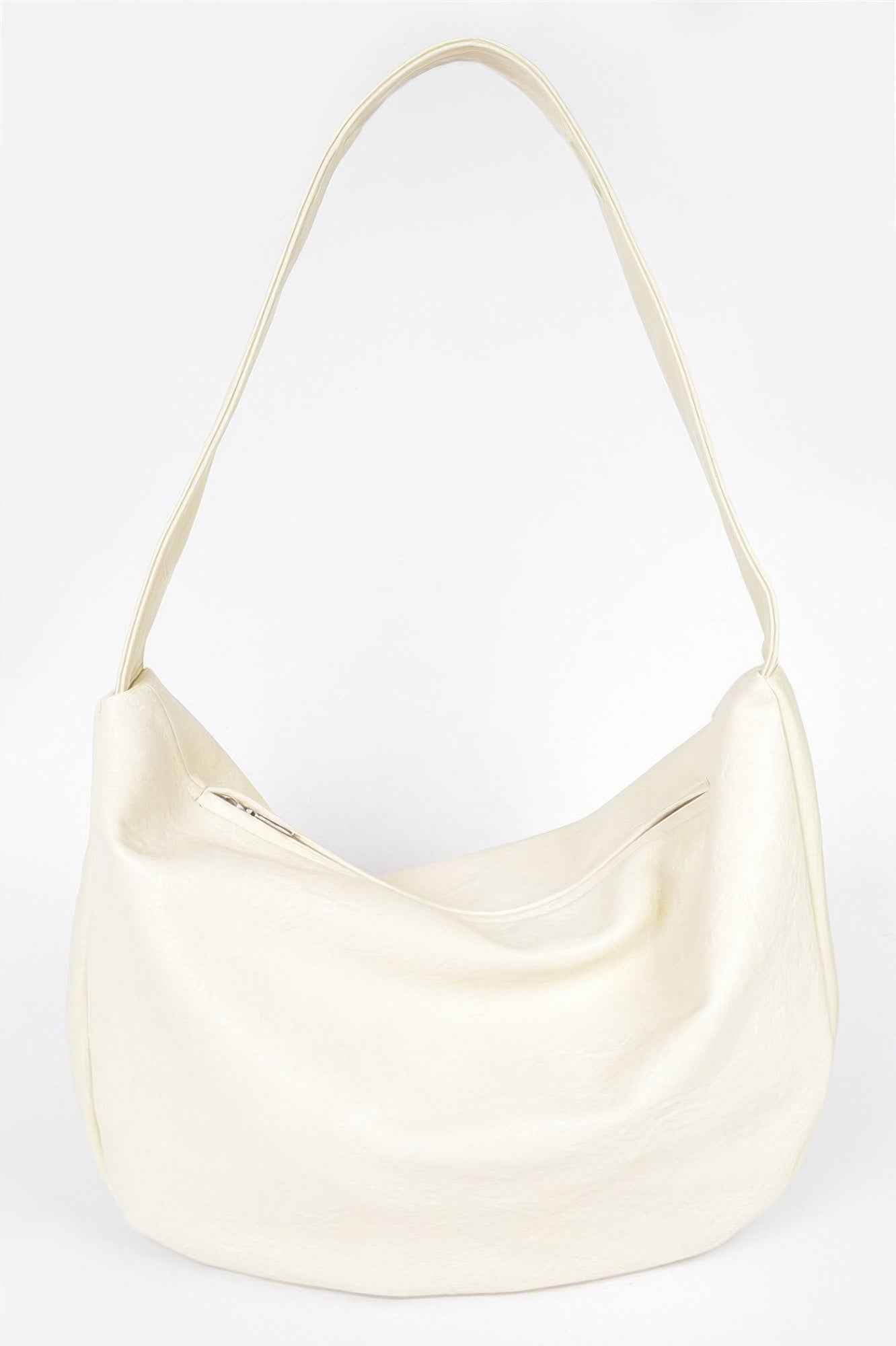 Faux Leather Hobo Bag