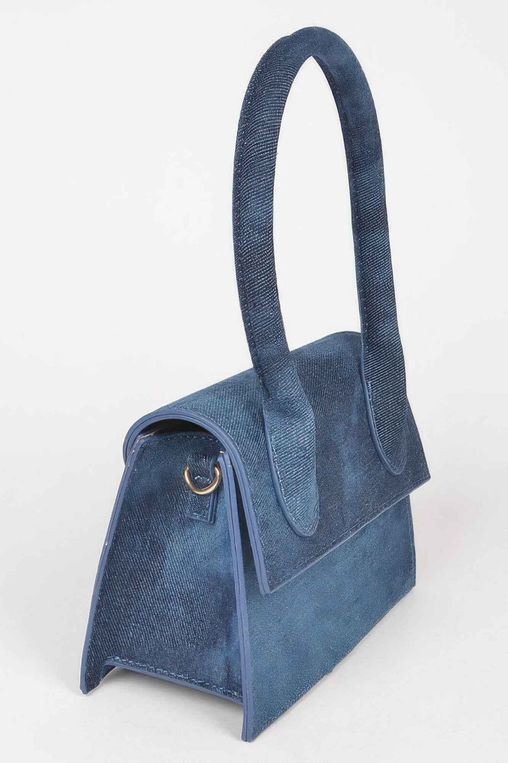 Denim Top Handle Crossbody Bag