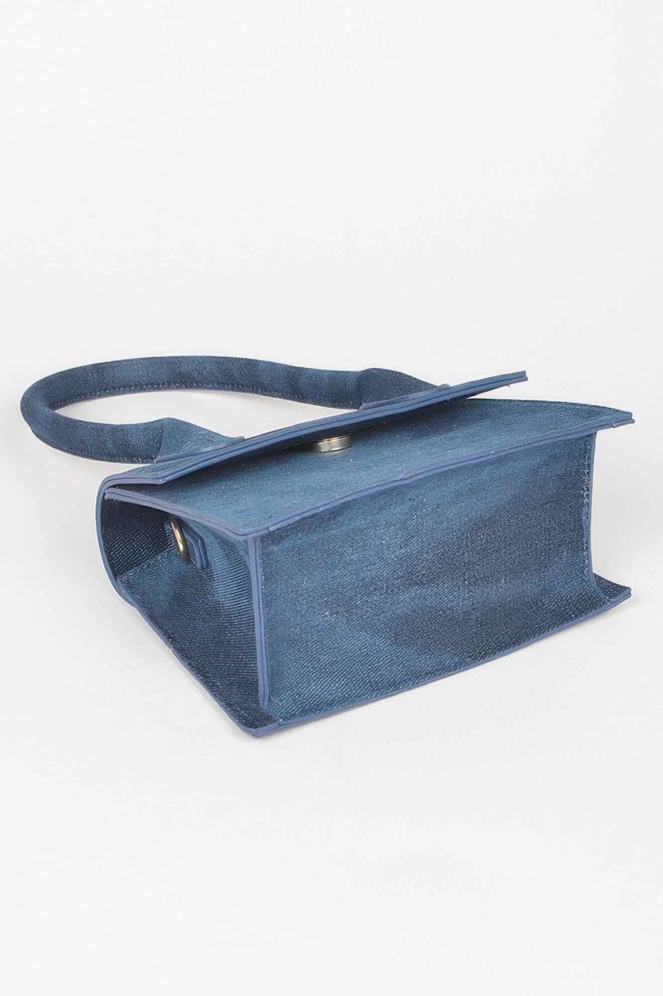 Denim Top Handle Crossbody Bag
