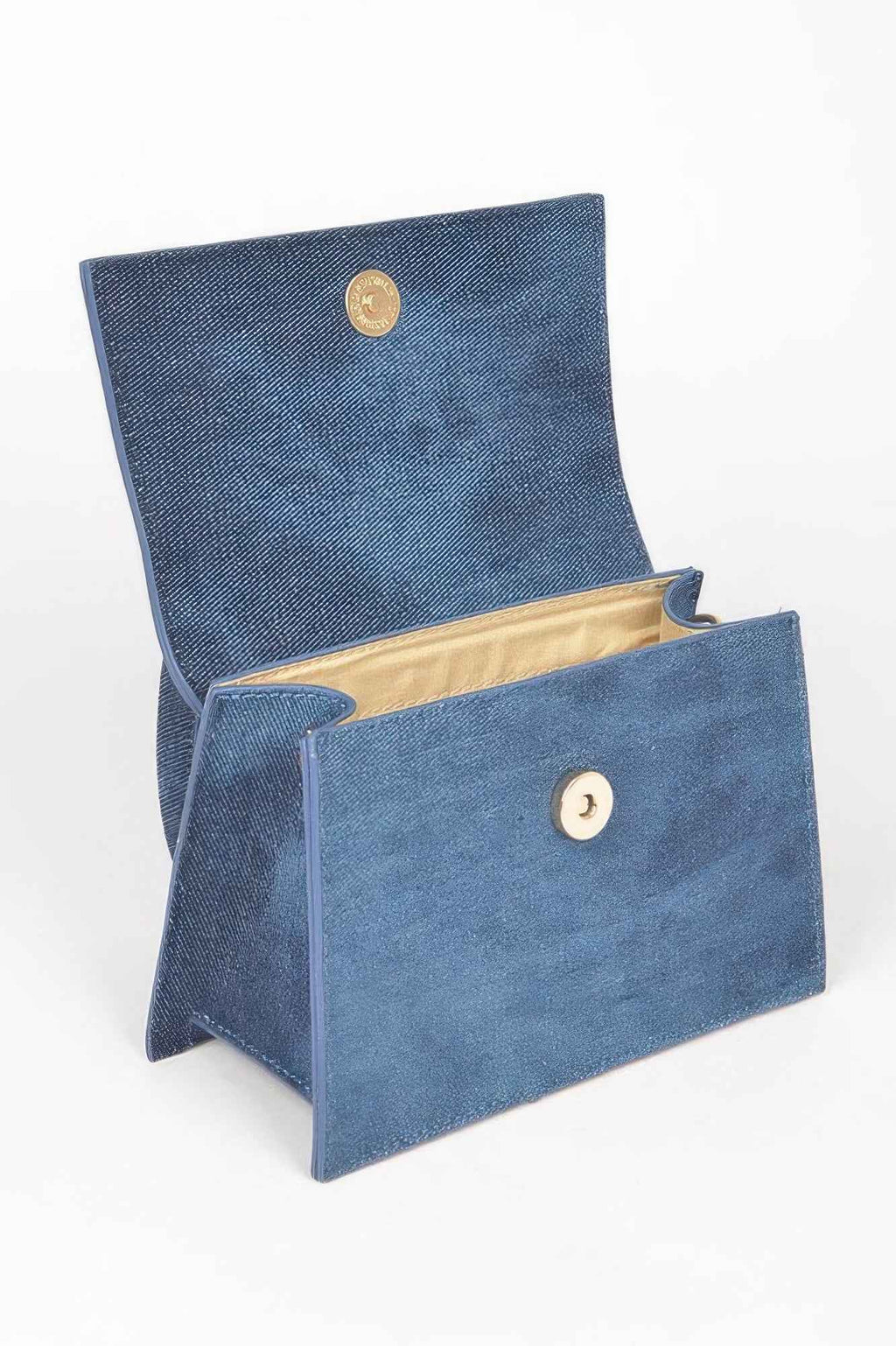 Denim Top Handle Crossbody Bag