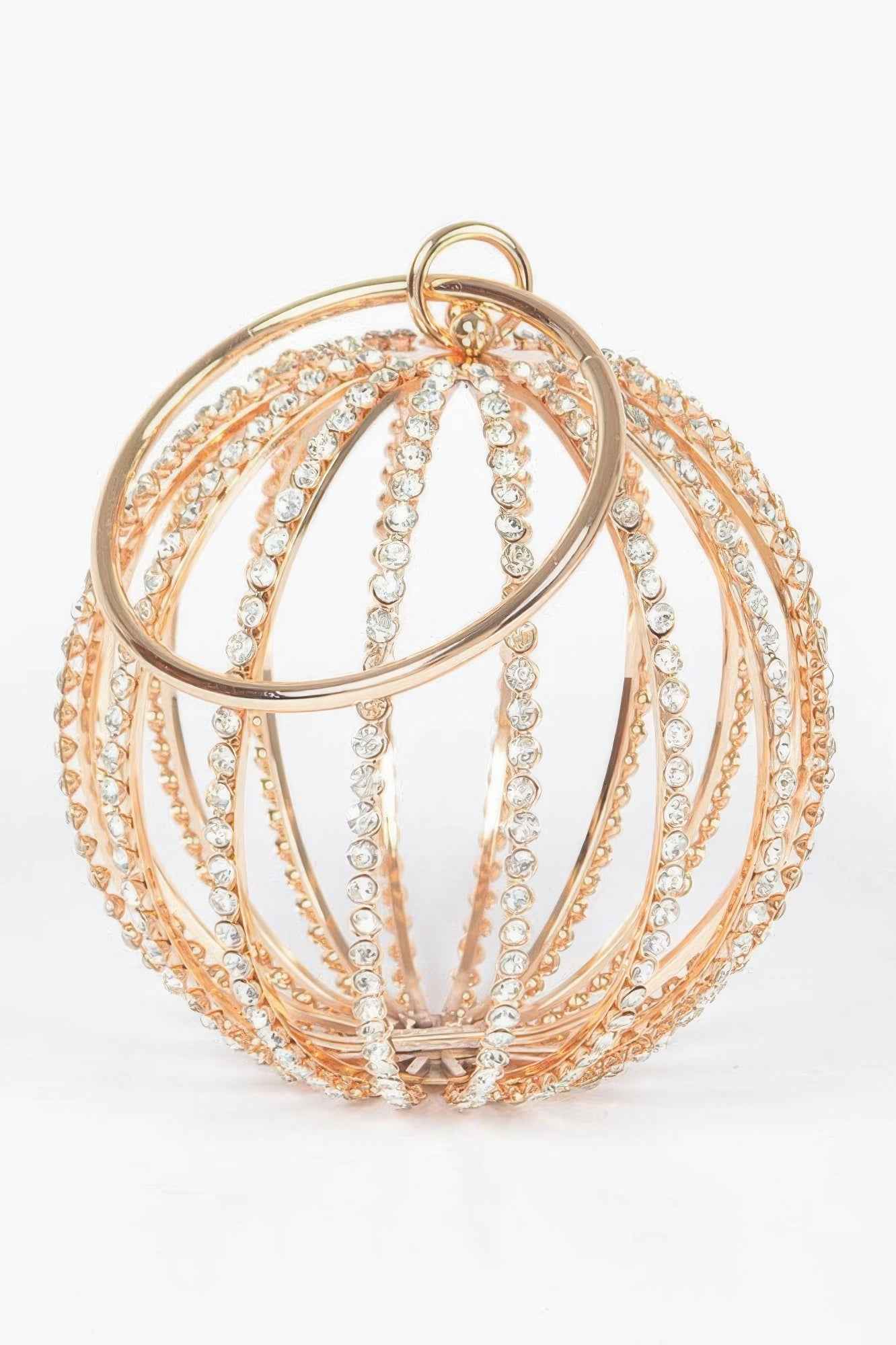 Rhinestone Round Cage Party Bag