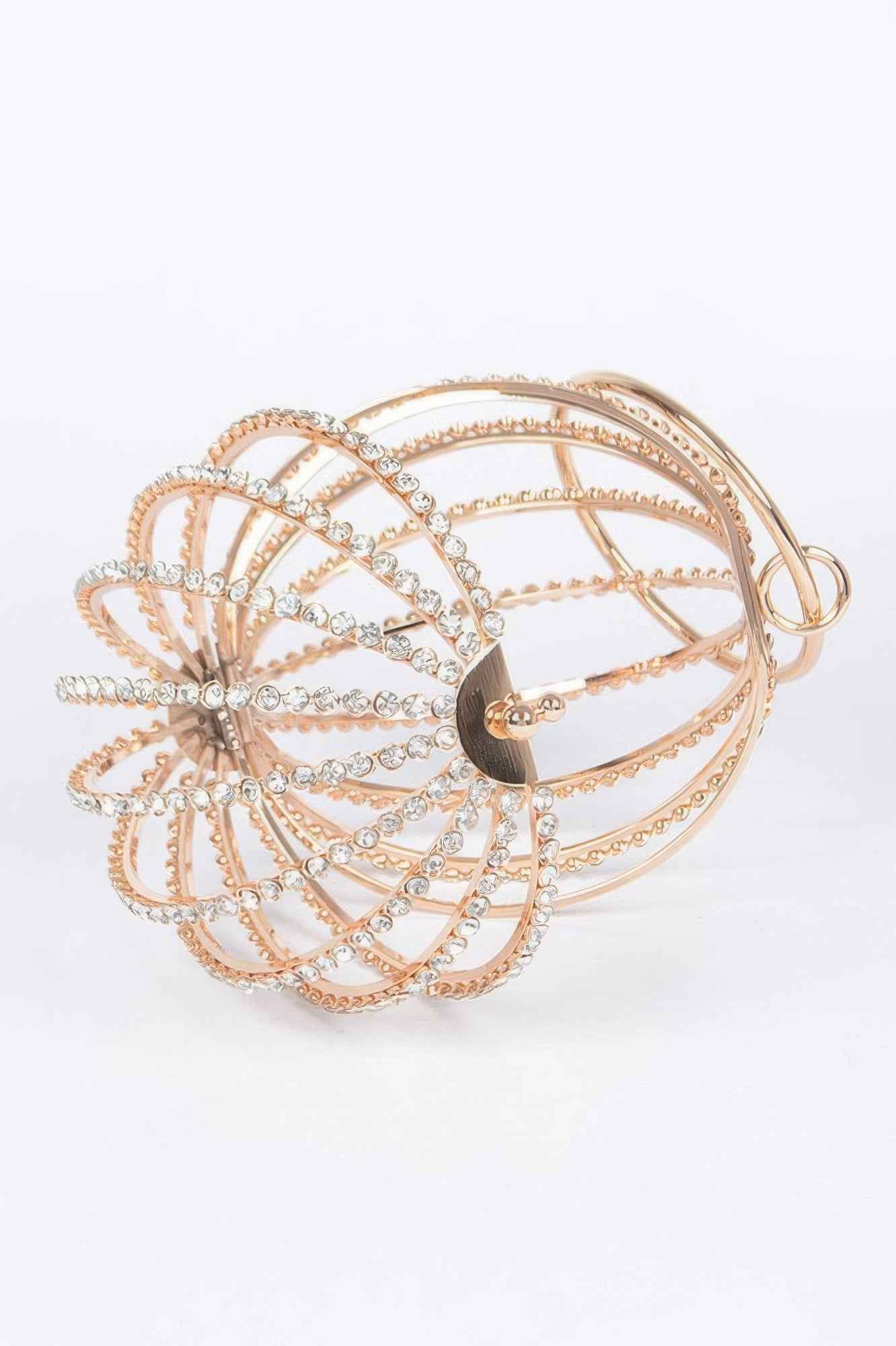 Rhinestone Round Cage Party Bag