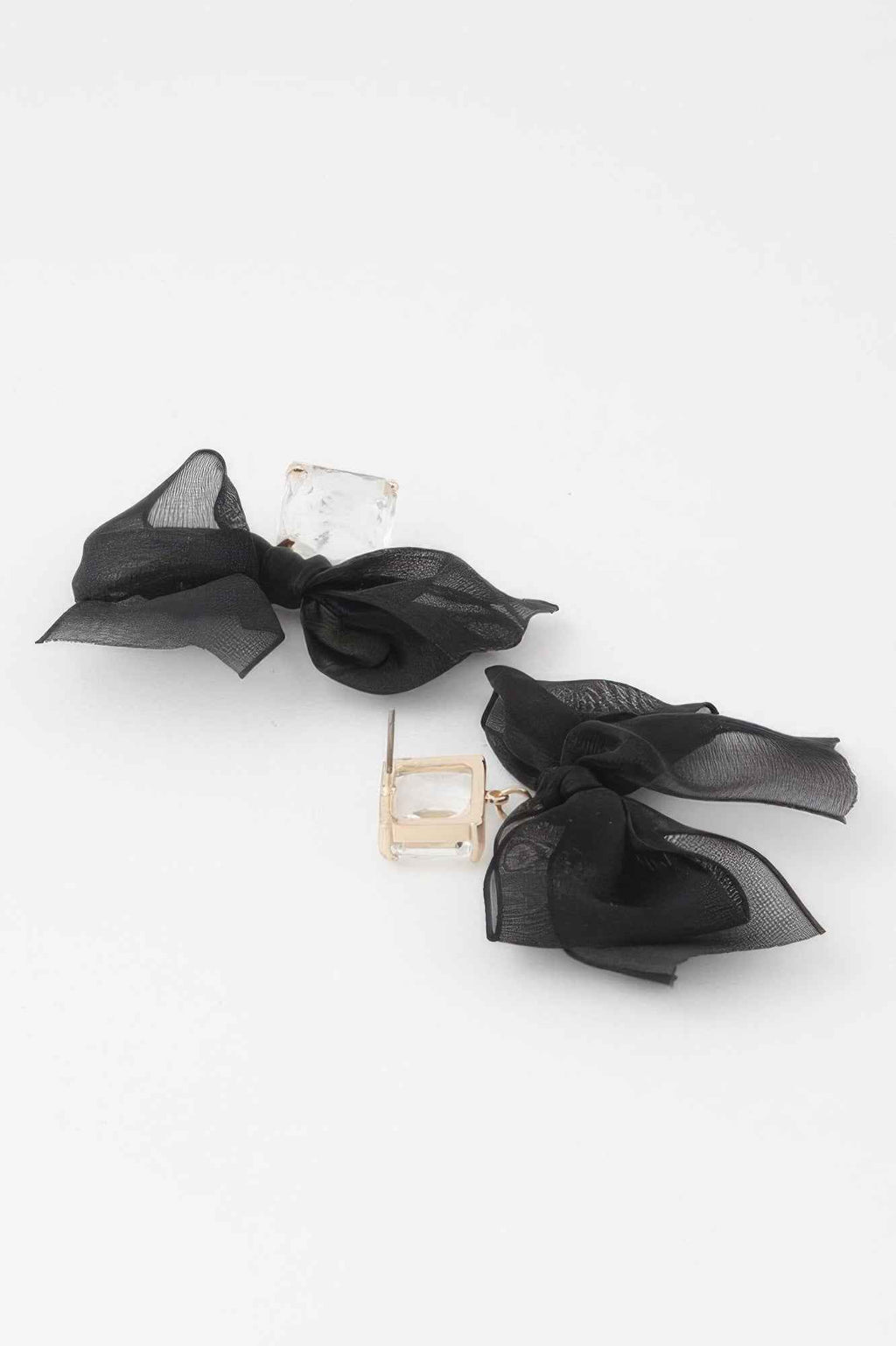 Black Bownot Dangle Earrings