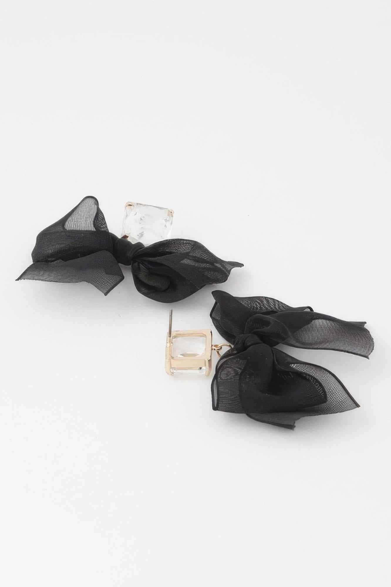 Black Bownot Dangle Earrings