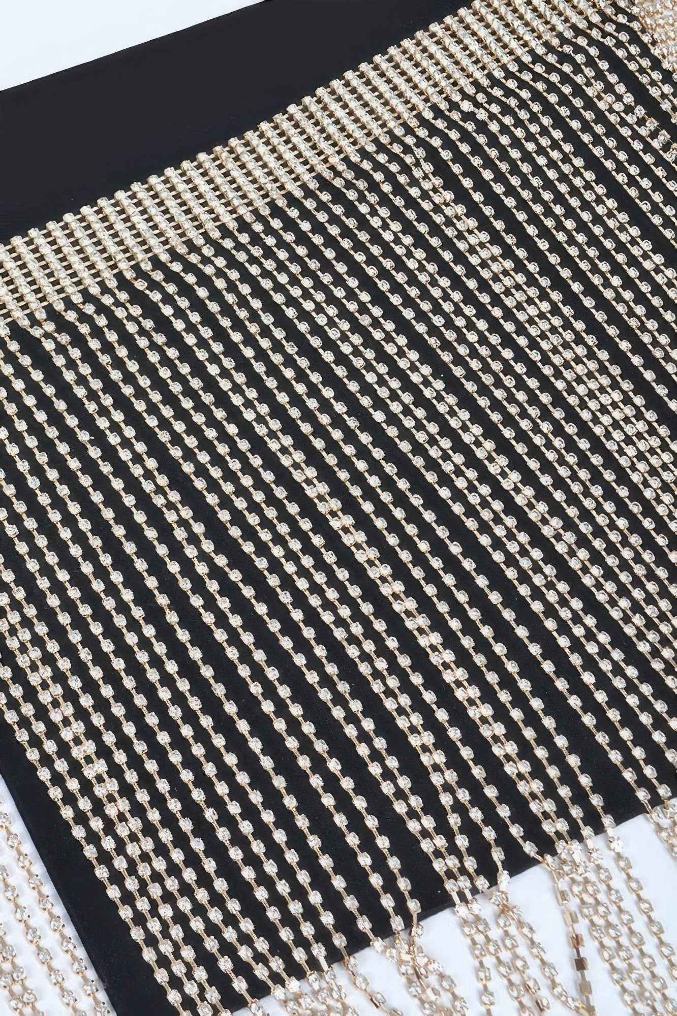 Rhinestone Fringe Belt